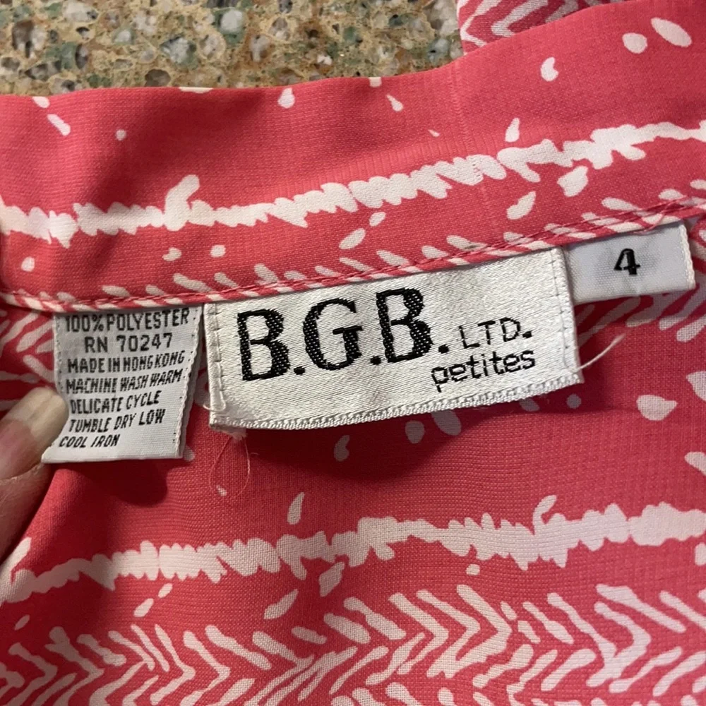 Vintage 1980s BGB limited petites 4 matching 2 pc Skirt blouse set pink nwts